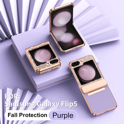 Diamond Z Flip 6, 5, 4 Electroplated Leather Case