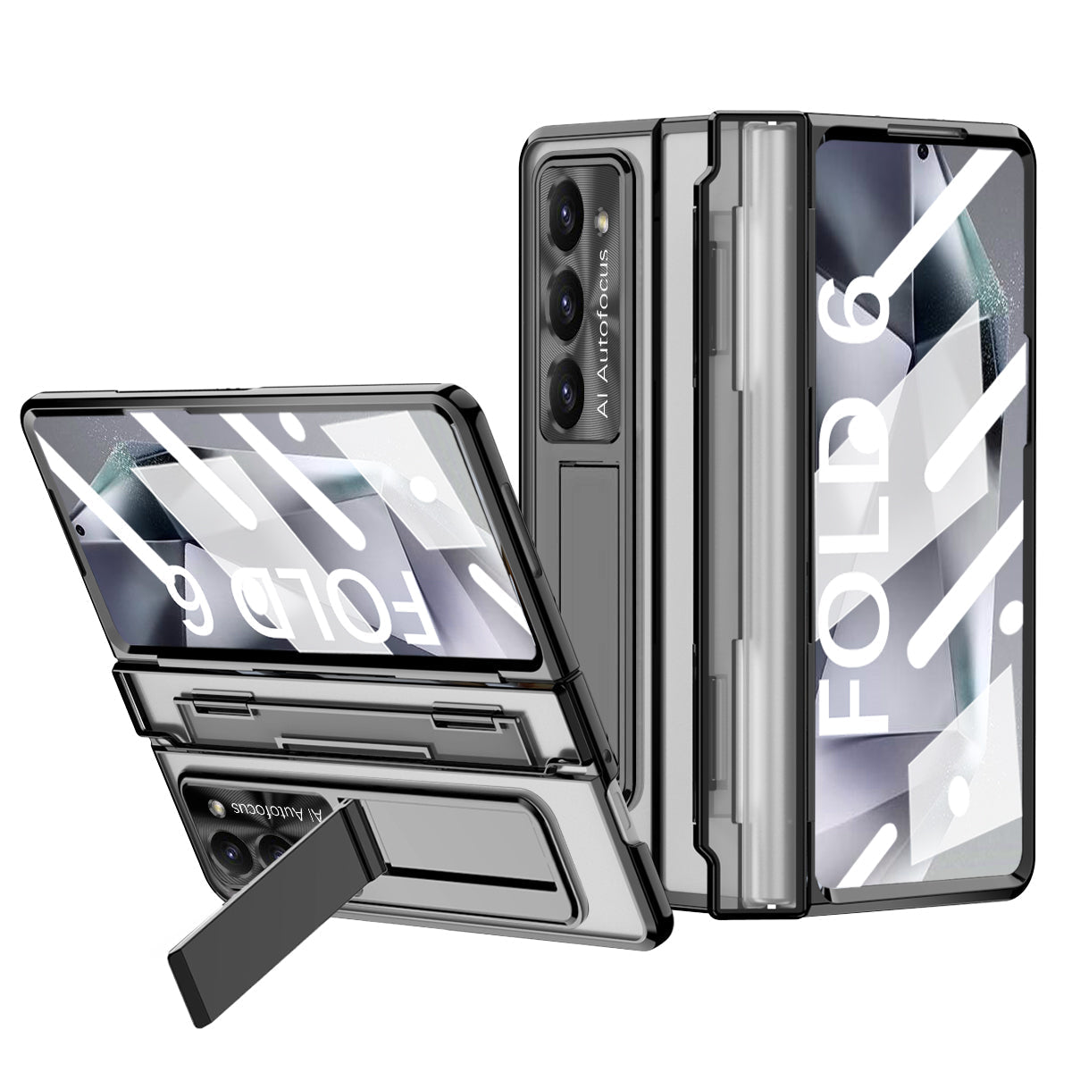 Wireless Transparent  Z Fold 6, 5, 4 Kickstand Case 2.0