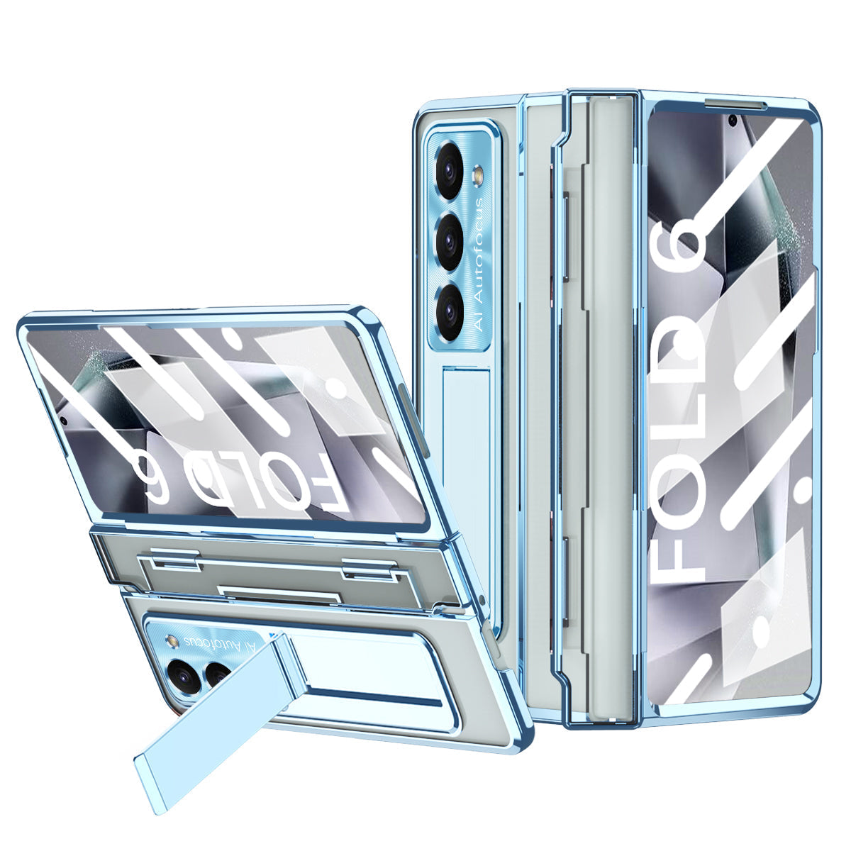 Wireless Transparent  Z Fold 6, 5, 4 Kickstand Case 2.0