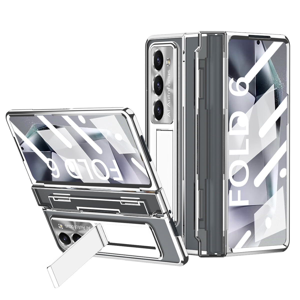 Wireless Transparent  Z Fold 6, 5, 4 Kickstand Case 2.0