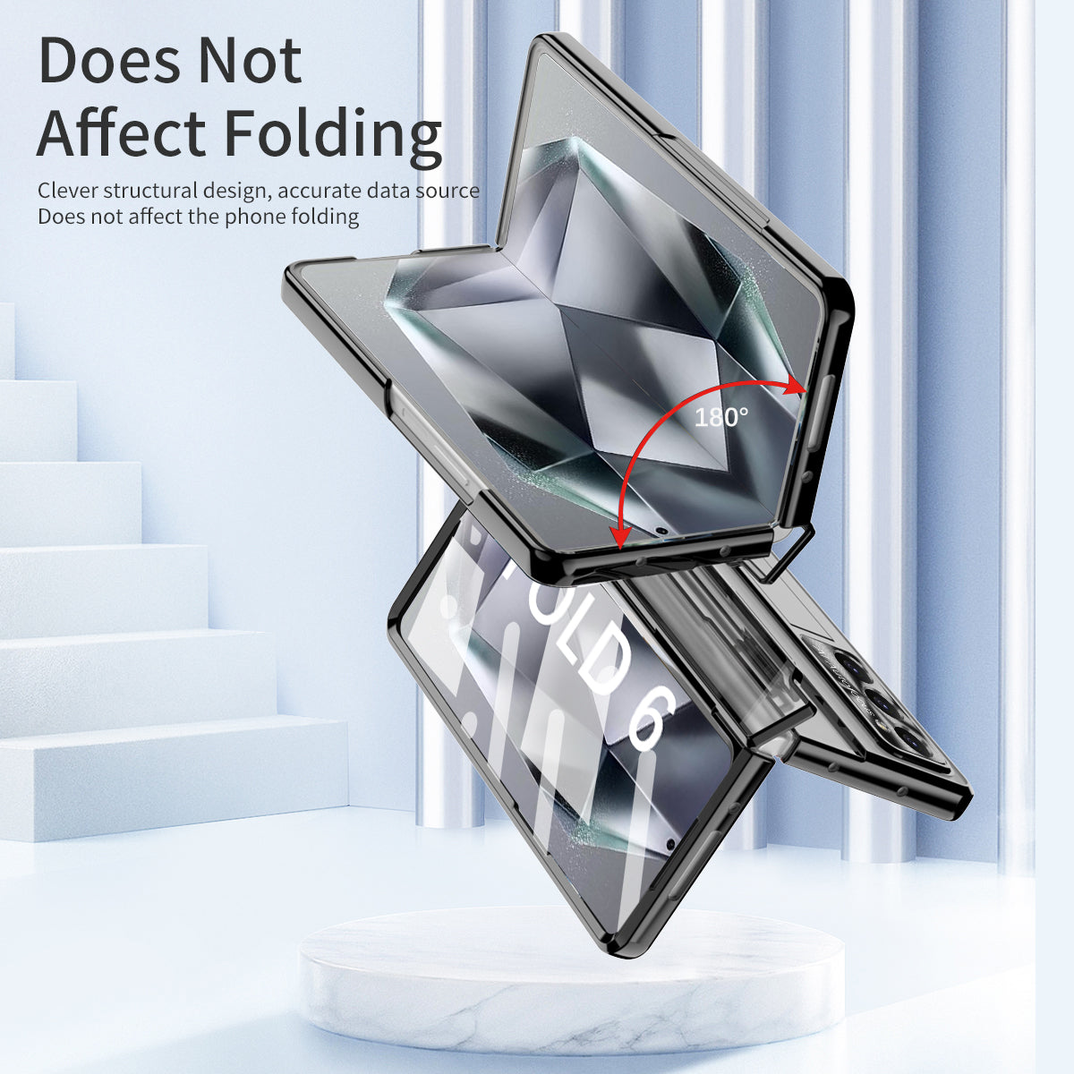 Wireless Transparent  Z Fold 6, 5, 4 Kickstand Case 2.0