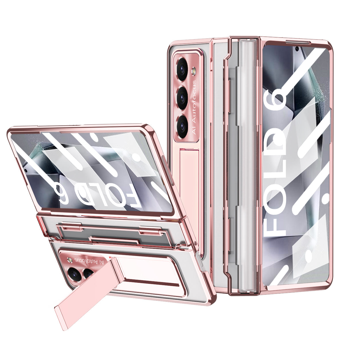 Wireless Transparent  Z Fold 6, 5, 4 Kickstand Case 2.0