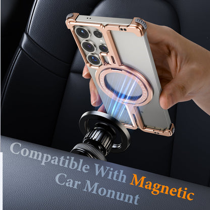 MagShield S25 Ultra – Magnetic Shockproof Case with 360° Ring Stand