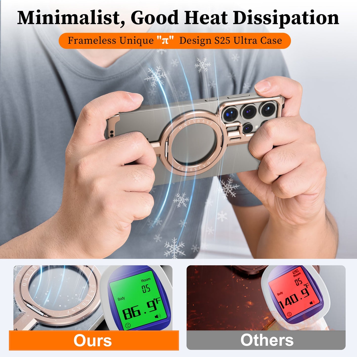 MagShield S25 Ultra – Magnetic Shockproof Case with 360° Ring Stand