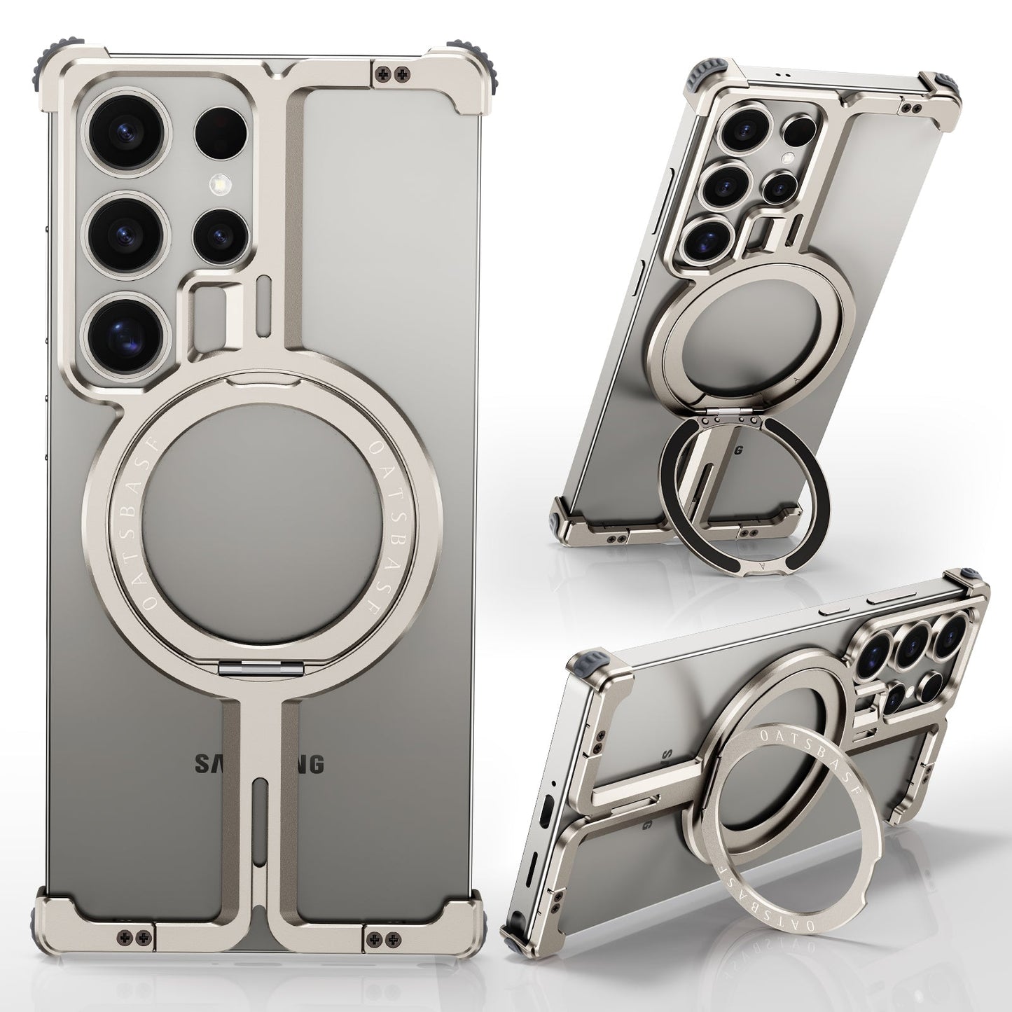 MagShield S25 Ultra – Magnetic Shockproof Case with 360° Ring Stand
