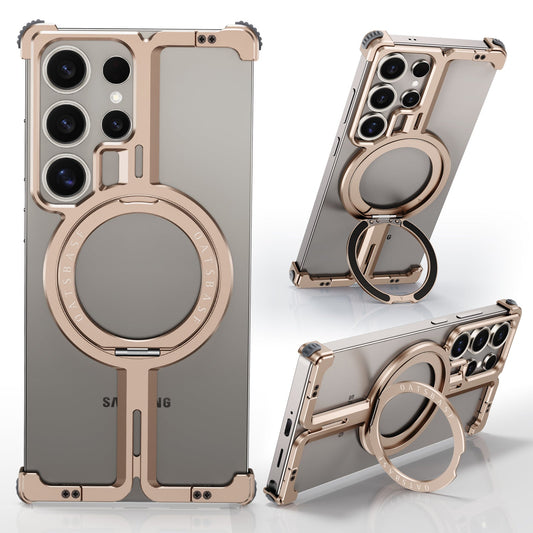 MagShield S25 Ultra – Magnetic Shockproof Case with 360° Ring Stand