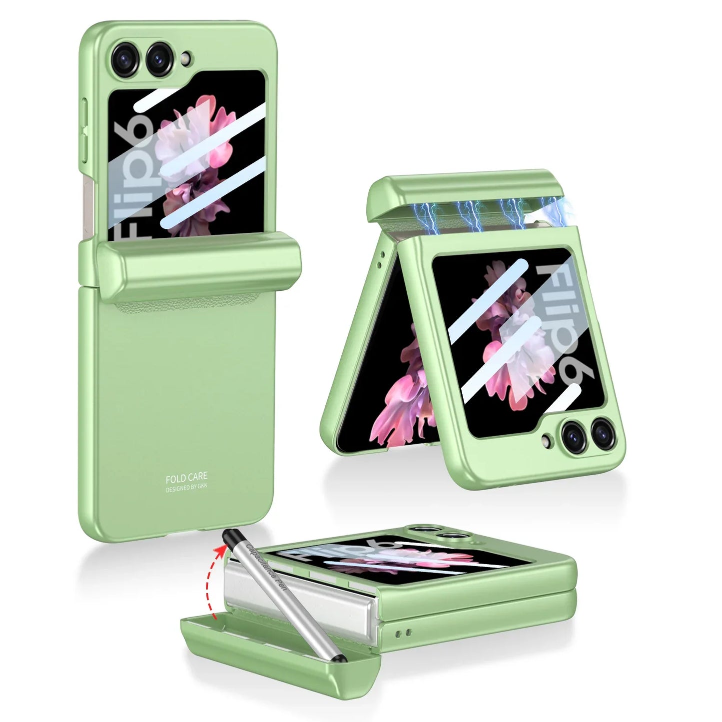 Stylus Shield Z Flip 6, 5 Case with HD Screen Protection
