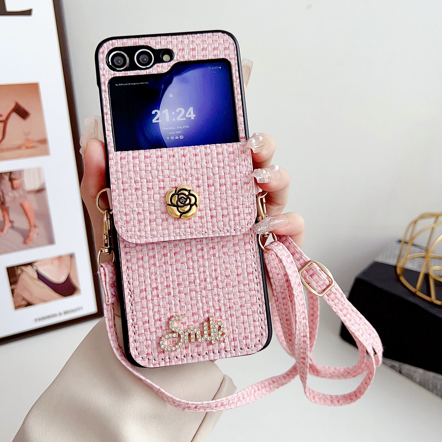 Bloom Z Flip 6,5,4,3 Pearl Card Bag & Case