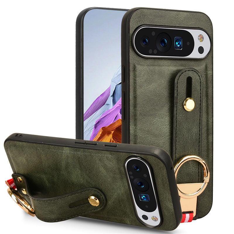 PU Leather  Pixel 9,8  Case with Stand & Ring Opener