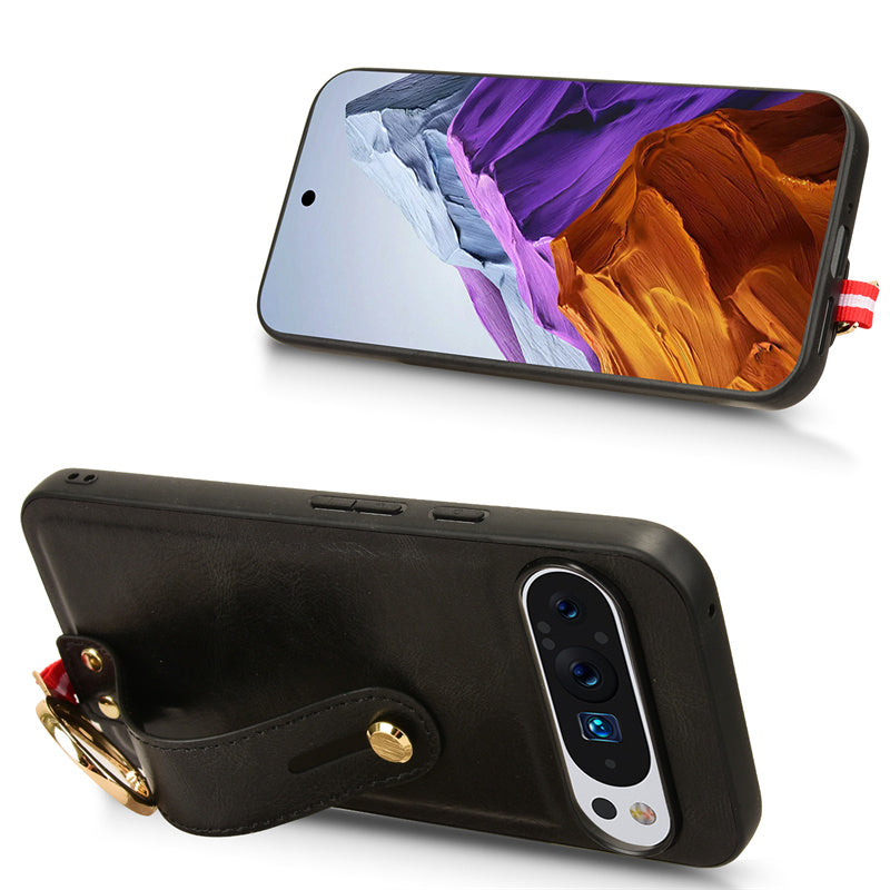 PU Leather  Pixel 9,8  Case with Stand & Ring Opener