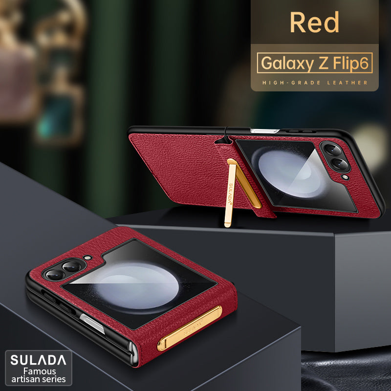 Mars Z Flip 6, 5, 4 Luxury Leather Hinge Case