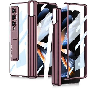 Magnetic Privacy  Z Fold Pen Holder & Luxe Plating Case