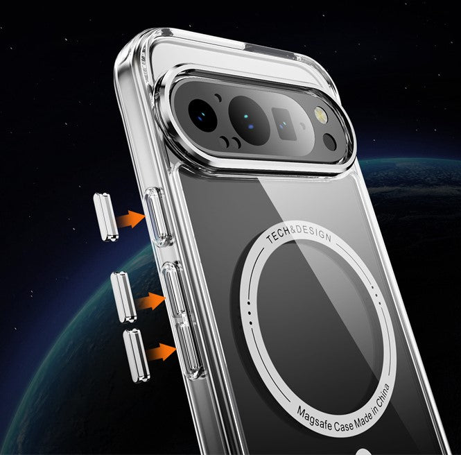 Transparent MagSafe Case for Pixel 9 Pro XL, 8 Pro, 8A - Shockproof & Clear