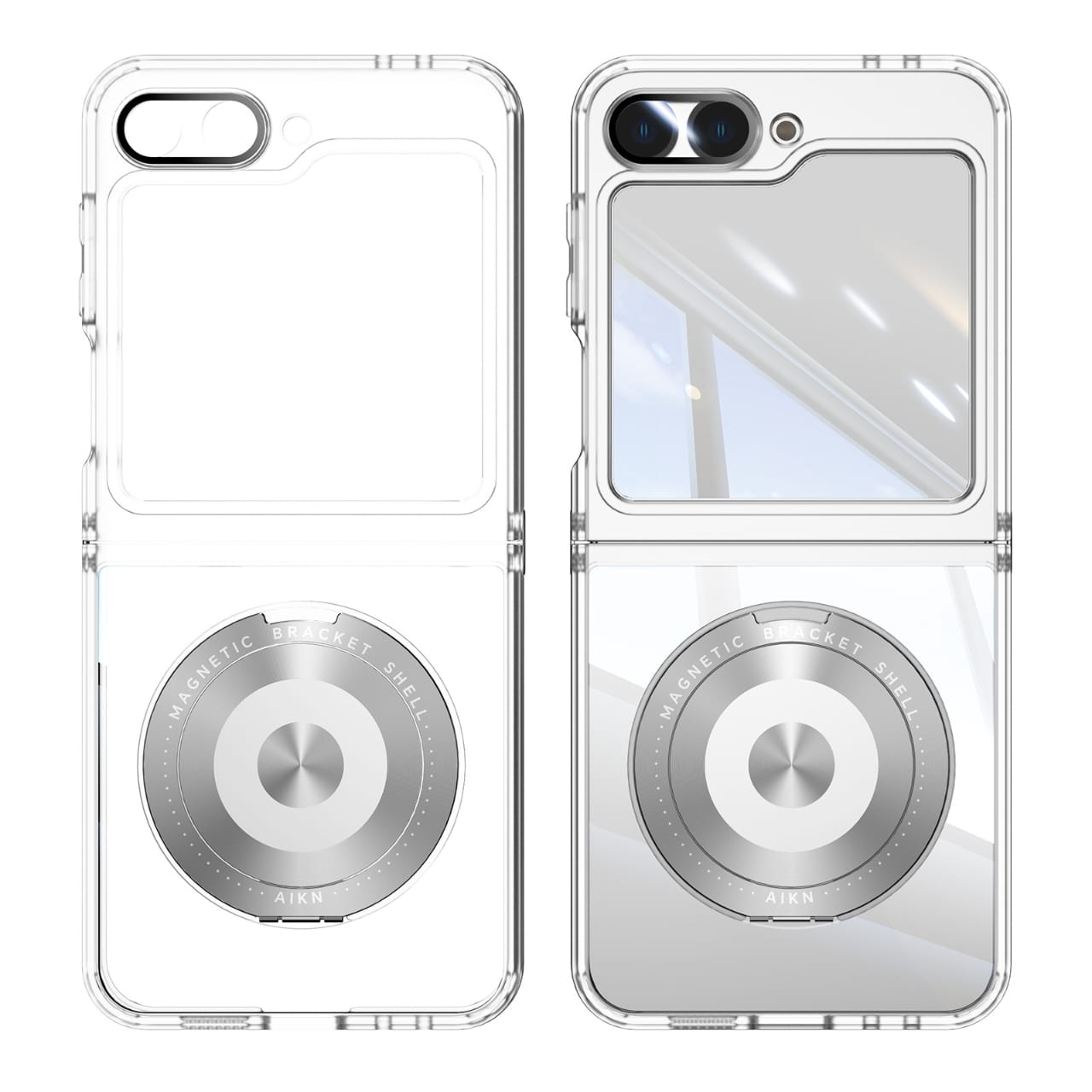 MagFlex Z Flip 6 – Magnetic Metal Case with Kickstand, Screen Protection & MagSafe