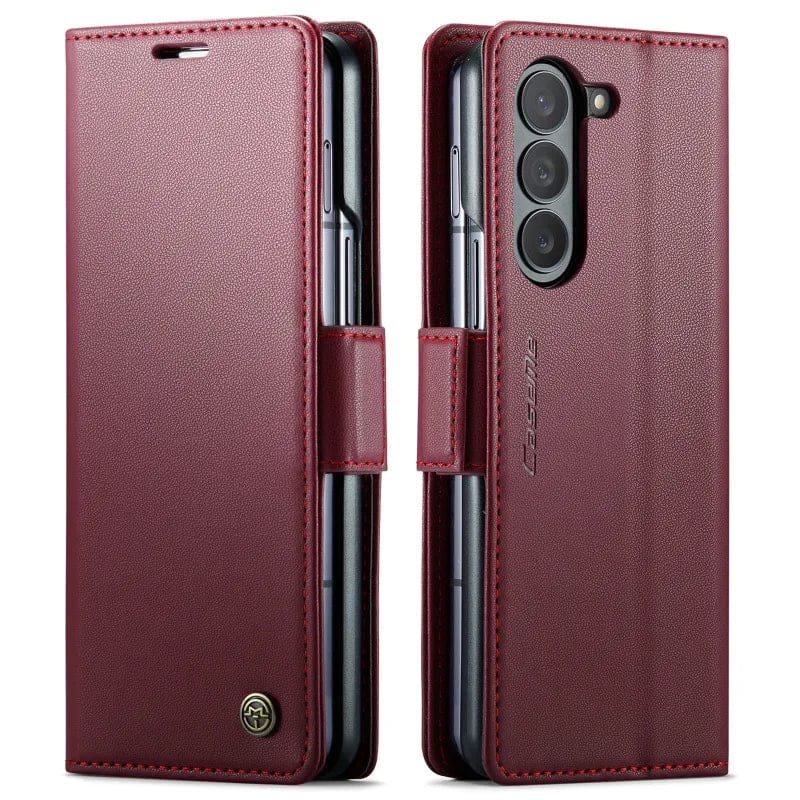 Leather Z Fold 6, 5 Slim RFID Blocking Card Holder Case