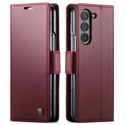 Leather Z Fold 6, 5 Slim RFID Blocking Card Holder Case