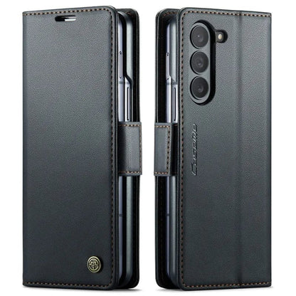 Leather Z Fold 6, 5 Slim RFID Blocking Card Holder Case