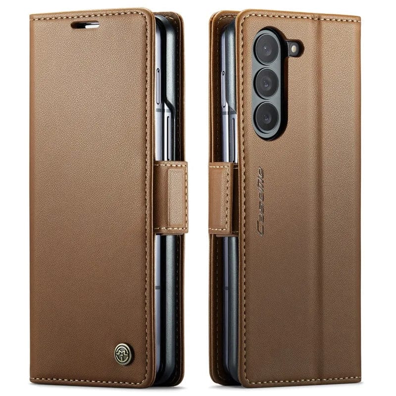 Leather Z Fold 6, 5 Slim RFID Blocking Card Holder Case