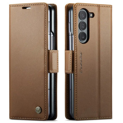 Leather Z Fold 6, 5 Slim RFID Blocking Card Holder Case