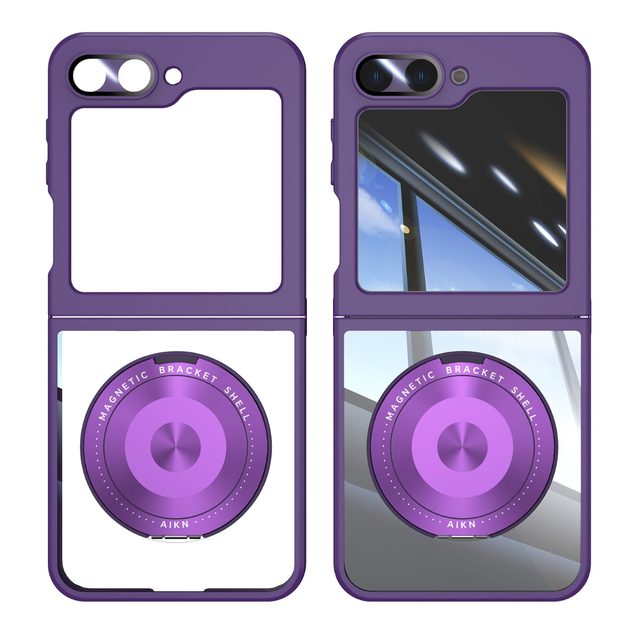 MagFlex Z Flip 6 – Magnetic Metal Case with Kickstand, Screen Protection & MagSafe