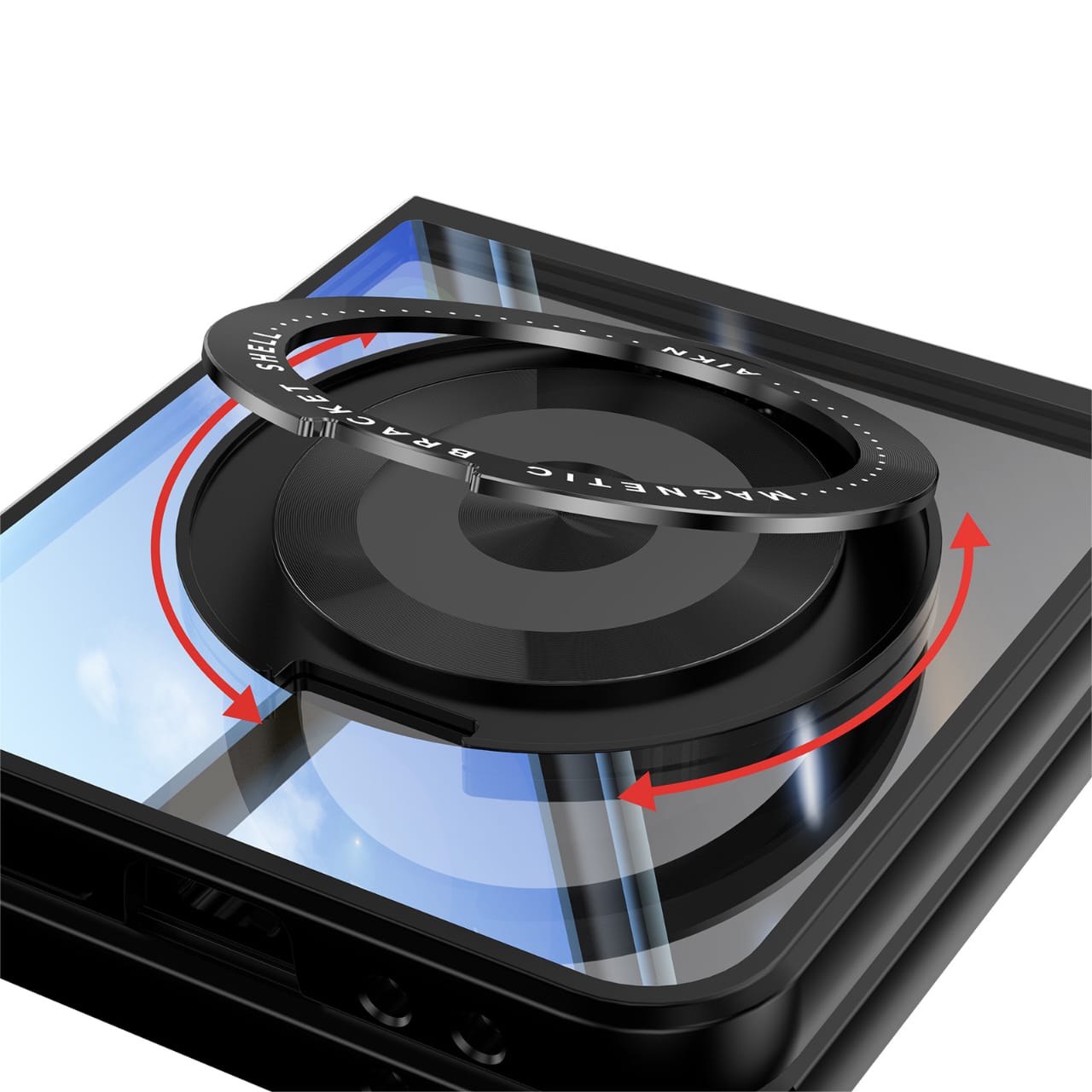 MagFlex Z Flip 6 – Magnetic Metal Case with Kickstand, Screen Protection & MagSafe