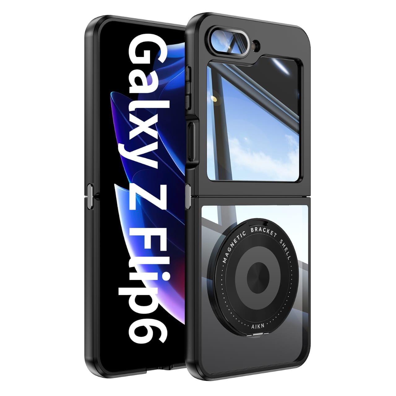 MagFlex Z Flip 6 – Magnetic Metal Case with Kickstand, Screen Protection & MagSafe