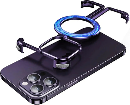 TitanGuard Frameless Titanium MagSafe, Shock Absorption Case for iPhone