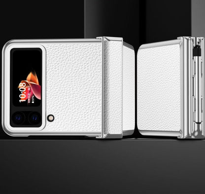 Guard Z Flip 6, 5, 4 Leather Pen Hinge Case