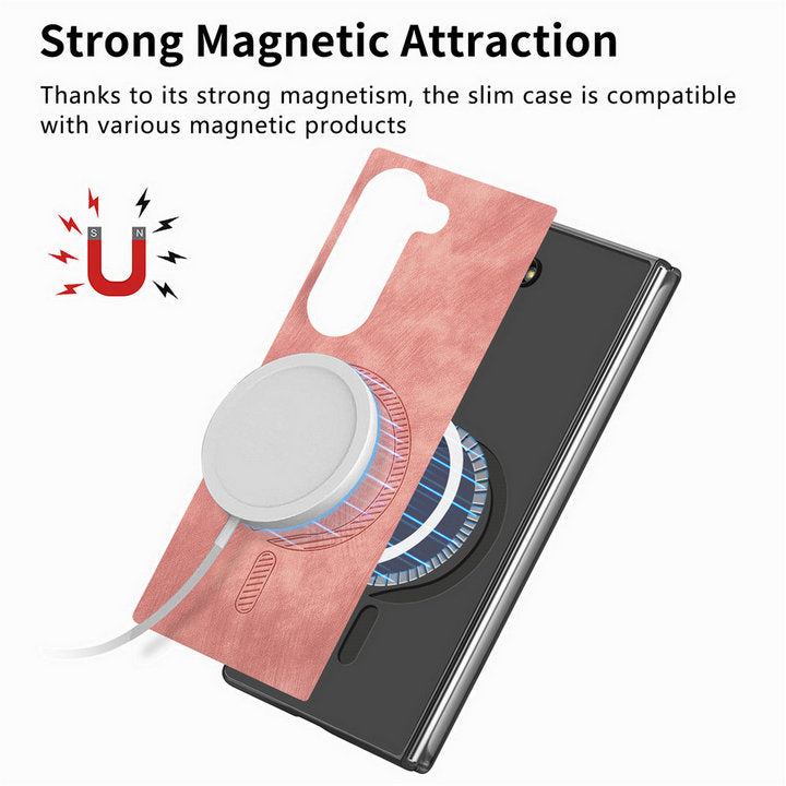 Slim Z Fold 6, 5, 4 Magnetic Leather Case