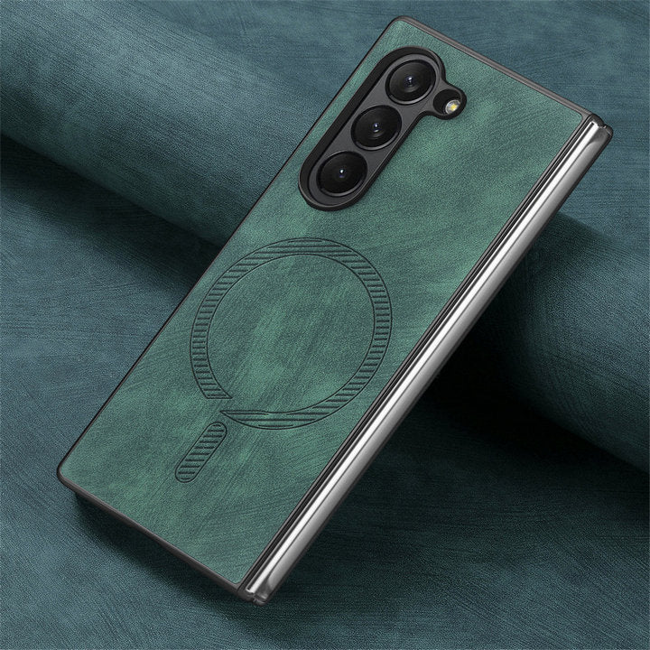 Slim Z Fold 6, 5, 4 Magnetic Leather Case