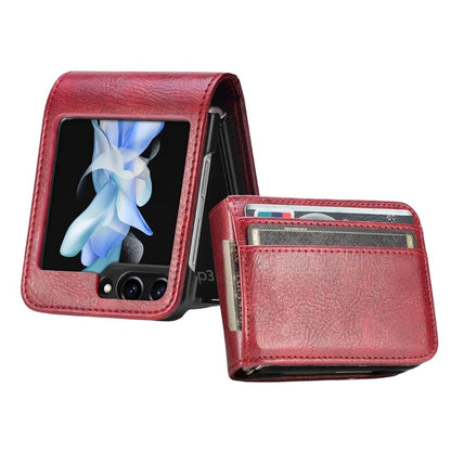 Shockproof  Z Flip 6, 5 wallet Leather Case