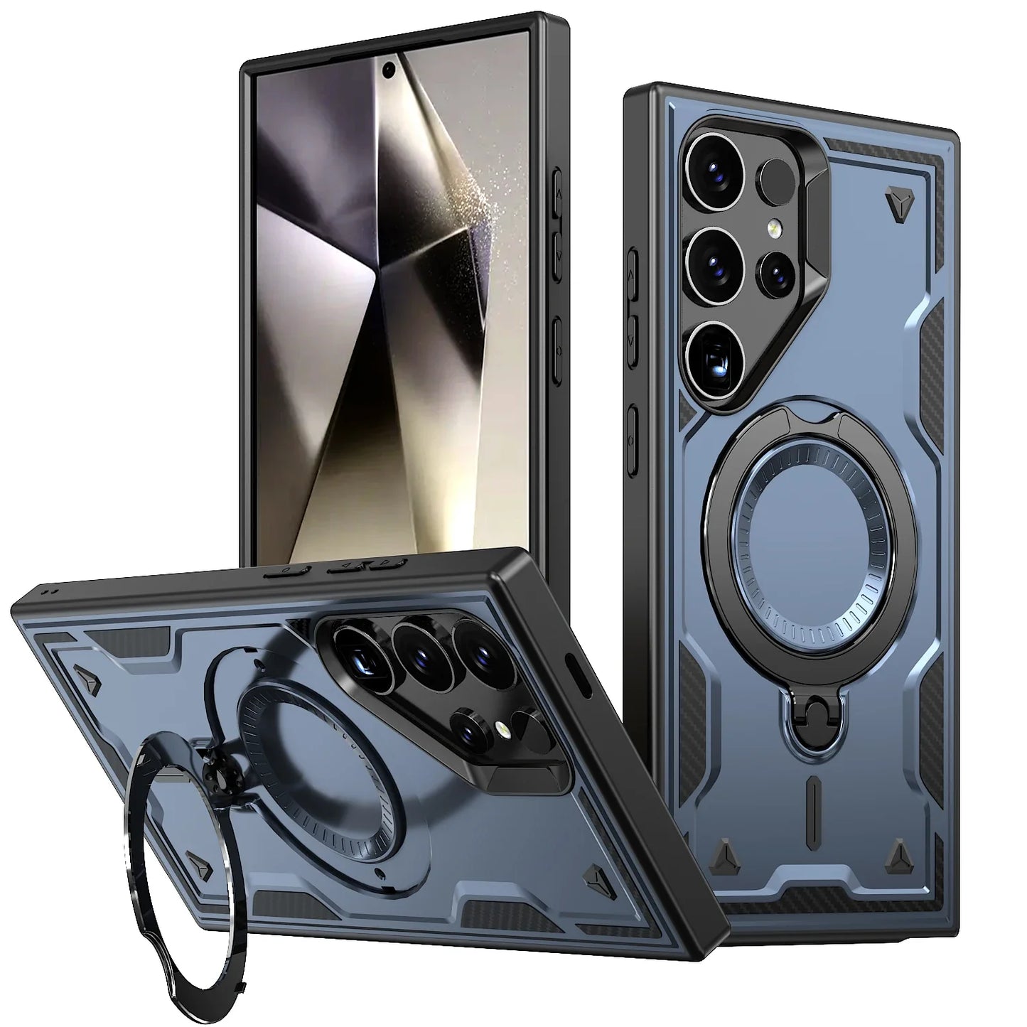 MagGlide Pro S25 Ultra – MagSafe-Ready Case with 360° Rotating Stand & Full Protection