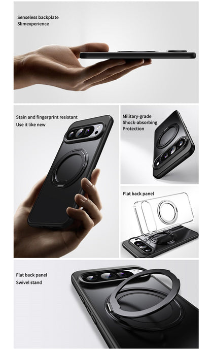 Clear Magnetic Pixel 9, 8  Case with Ring Stand & Military-Grade Protection