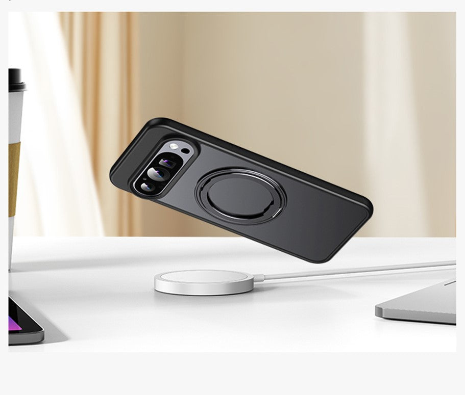 Clear Magnetic Pixel 9, 8  Case with Ring Stand & Military-Grade Protection