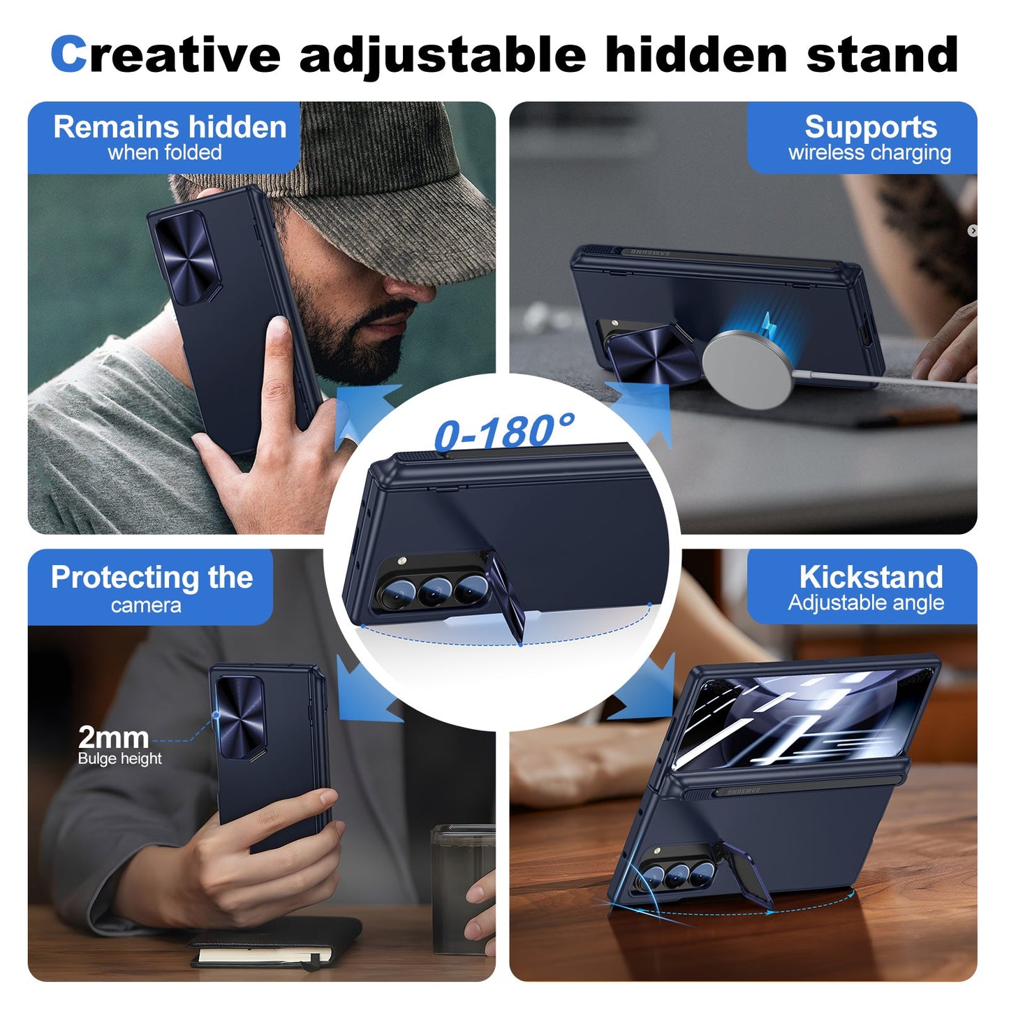 EcoShield Z Fold 6 – Recyclable Slim Case with Hinge Protection & Camera Kickstand