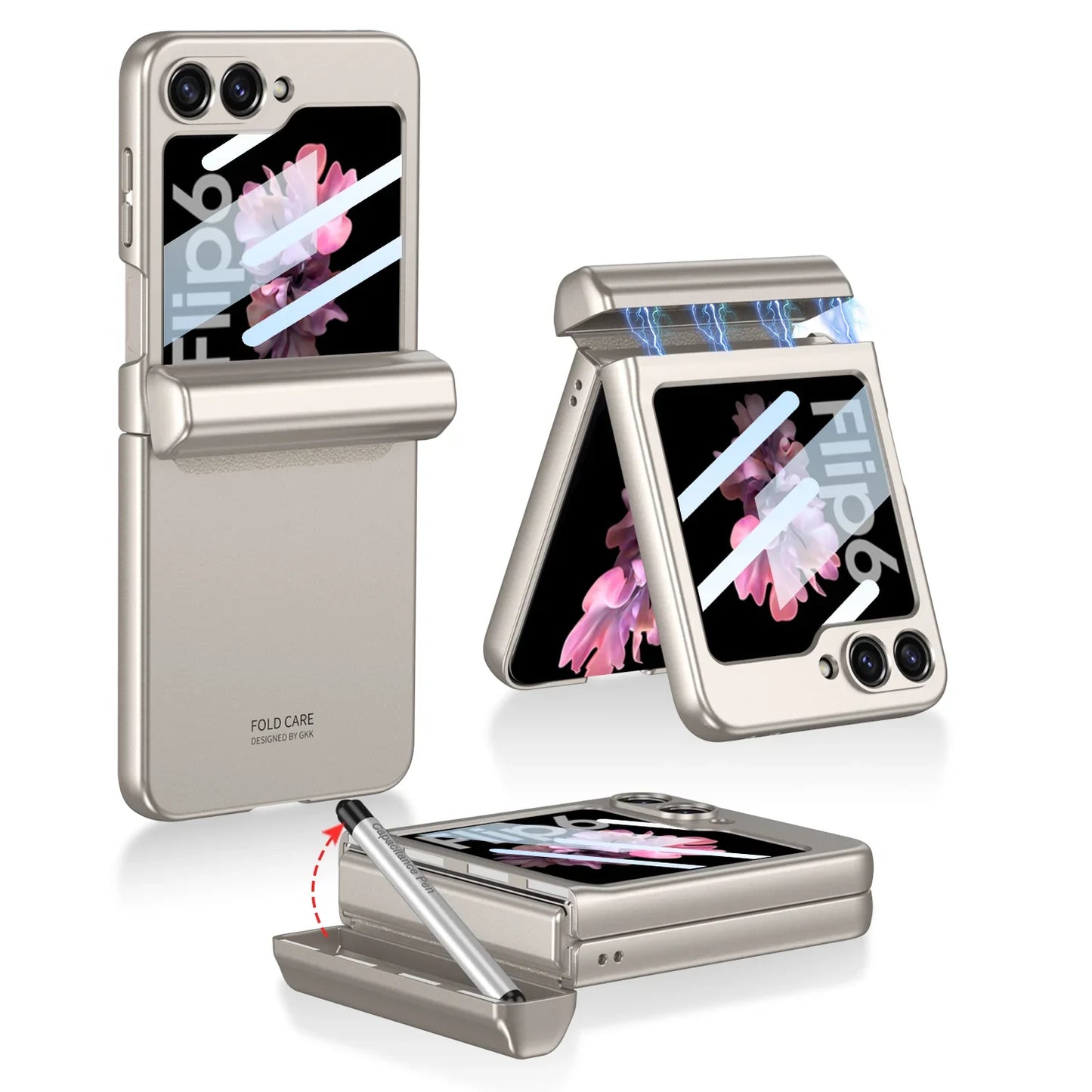 Stylus Shield Z Flip 6, 5 Case with HD Screen Protection