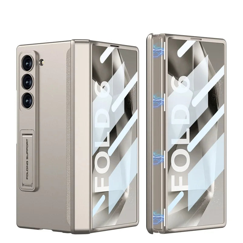 Anti-Peep Z Fold 6 Case 360° Full Protection ,Magnetic Hinge