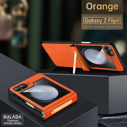 Mars Z Flip 6, 5, 4 Luxury Leather Hinge Case