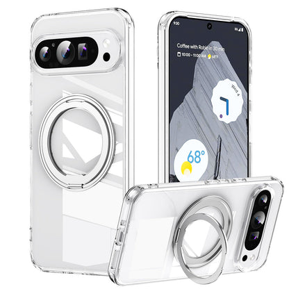 Clear Magnetic Pixel 9, 8  Case with Ring Stand & Military-Grade Protection