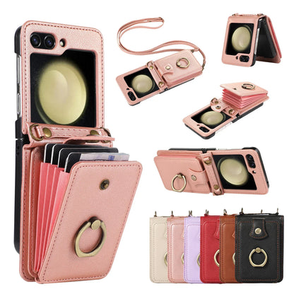 Anti-Theft Wallet Z Flip 6 Case with Card Slot & Stand