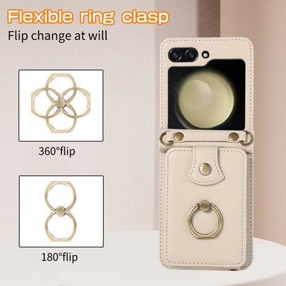 Anti-Theft Wallet Z Flip 6 Case with Card Slot & Stand