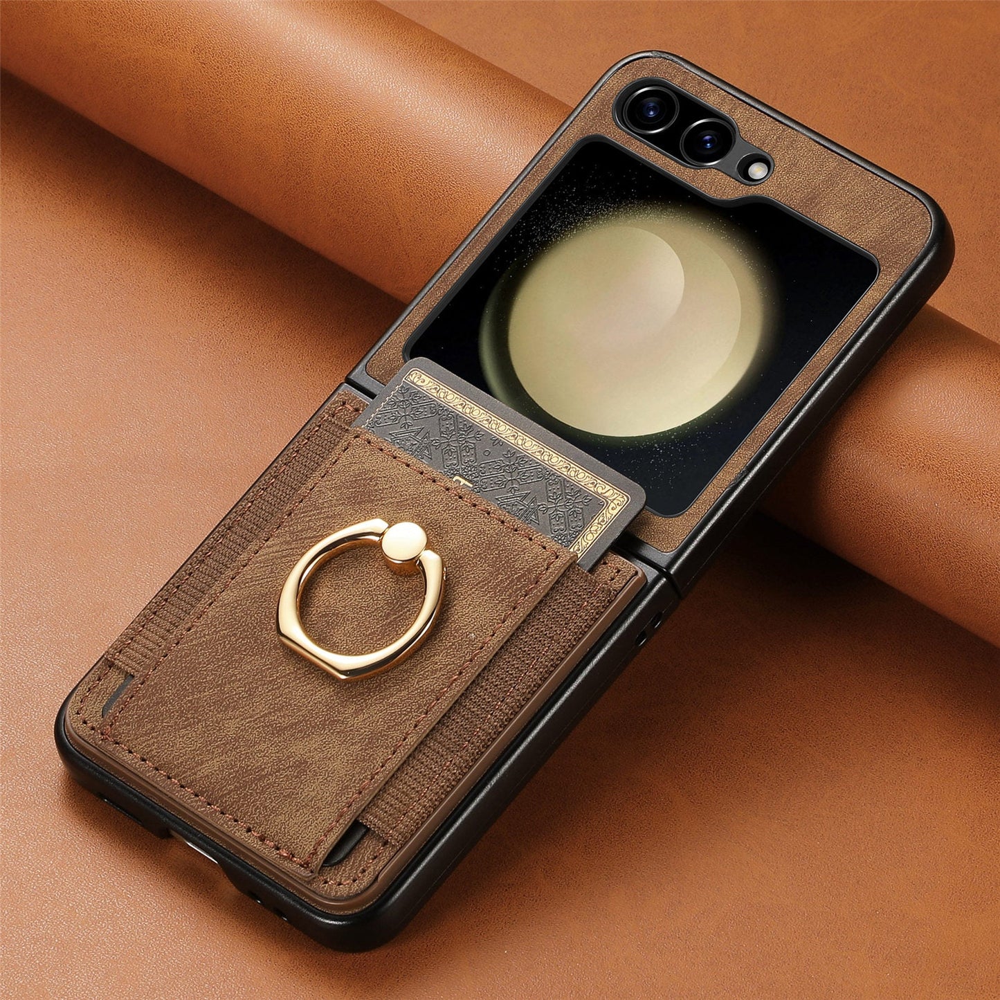 Vintage Z Flip 6, 5, 4 Magnetic Leather Wallet Case