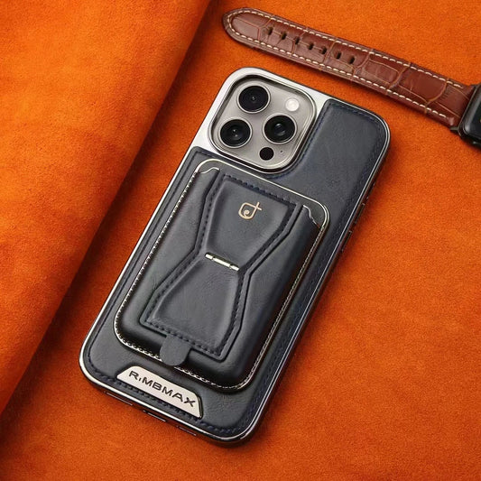 Wallet Leather  iPhone 16-14 Pro Max - Wallet & Kickstand Case