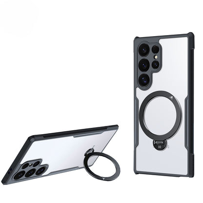 ClearShield X S25 Ultra – MagSafe-Ready Transparent Case with Airbag Protection & 360° Stand