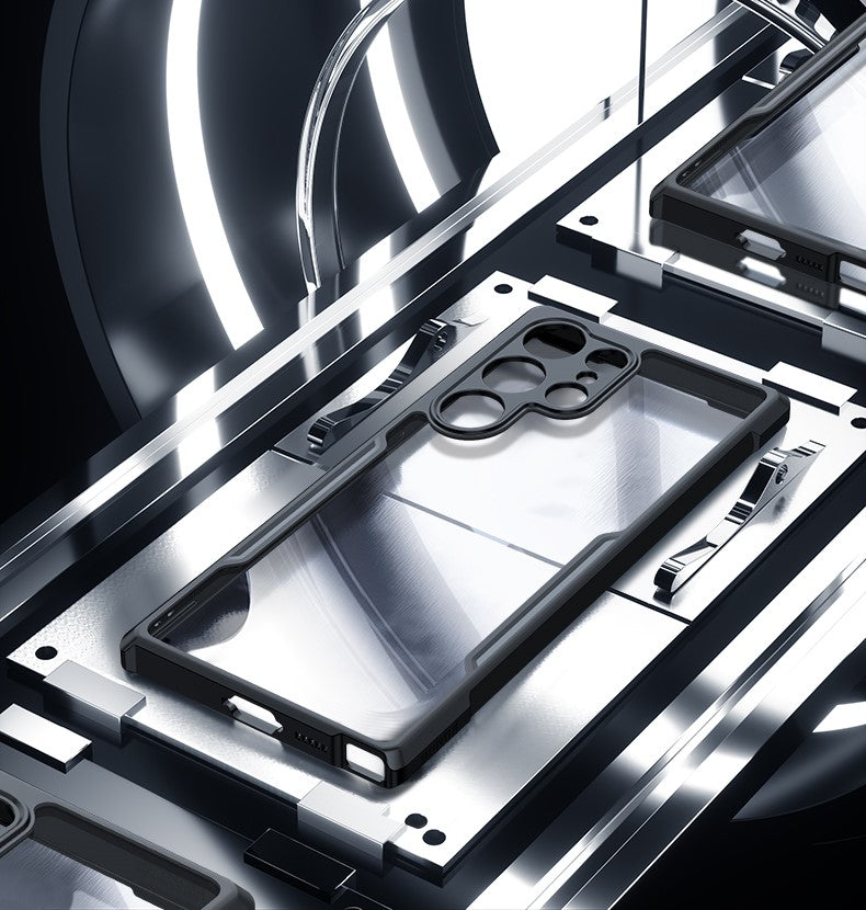 ClearShield X S25 Ultra – MagSafe-Ready Transparent Case with Airbag Protection & 360° Stand