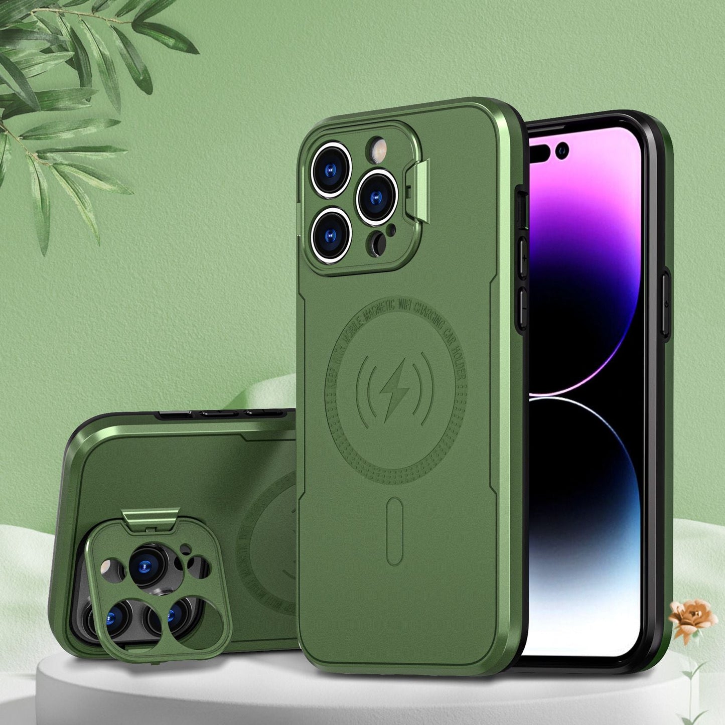 Magnetic Holder iPhone Case Lens All-Inclusive