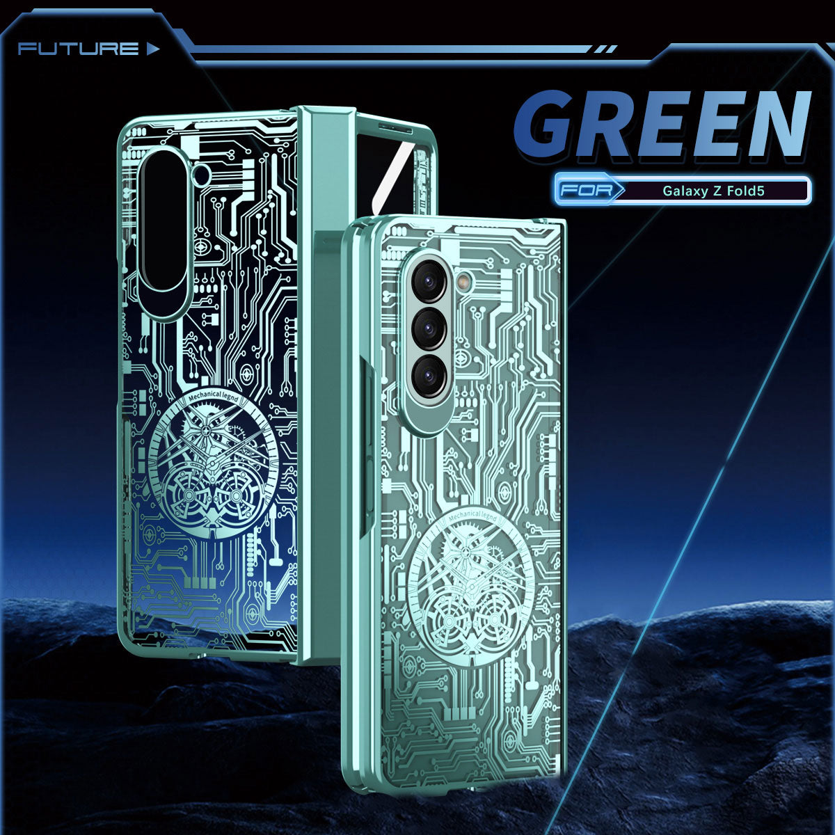 Electroplated Transparent Shockproof Cover- Z Fold 5