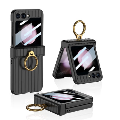 Shockproof Case With Ring Bracket & Screen Protective - Z Flip 5