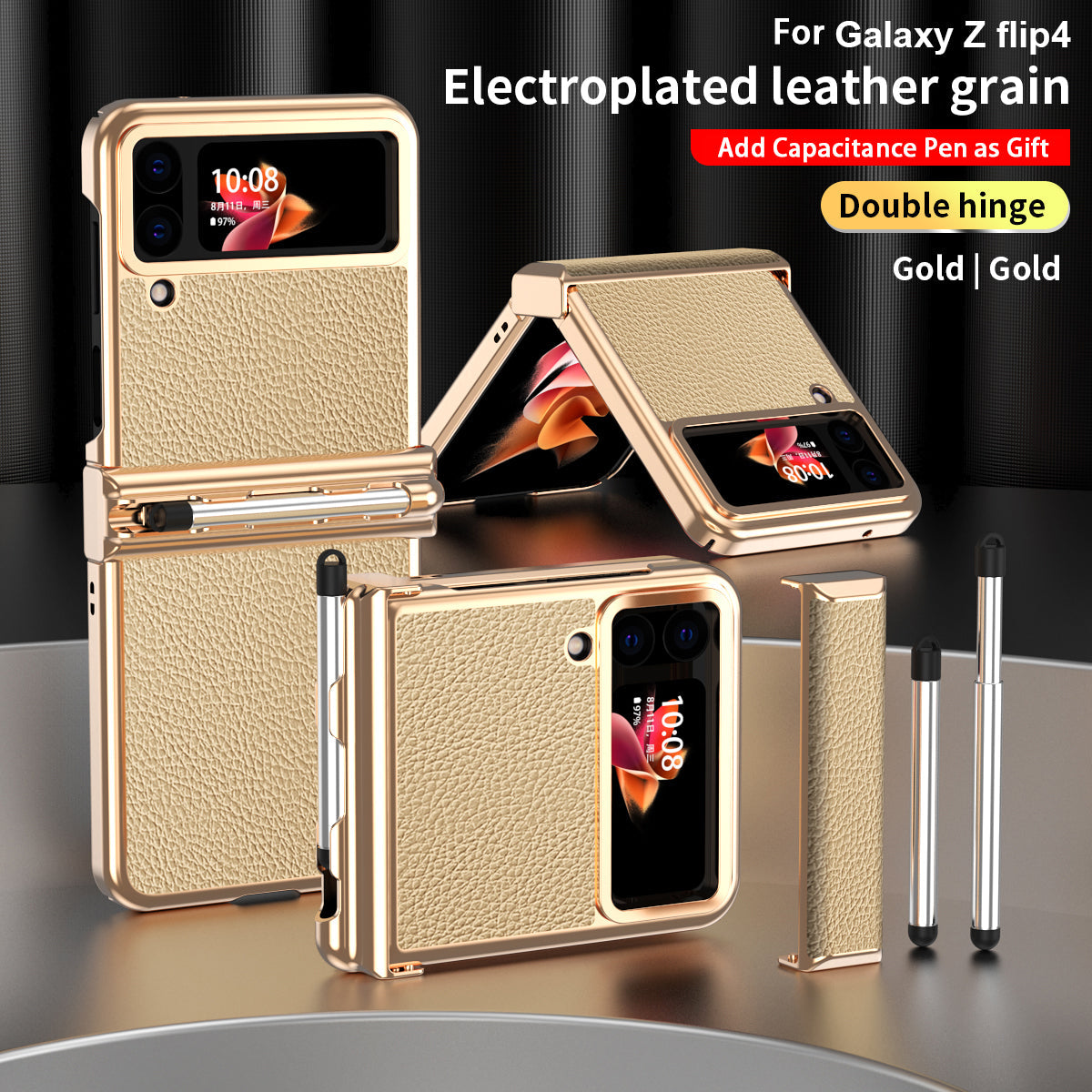Luxury Leather Case (Pen Slot) - Z Flip series