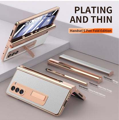 Leather Kickstand Pen Slot Case with PEN Holder - Z Fold 5